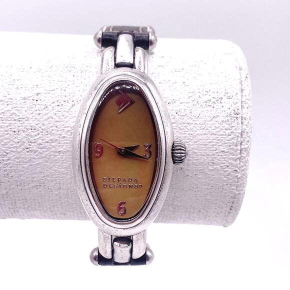 Vintage Silpada Watch Silver Tone and Stainless Steel with New Batteries - Picture 7 of 8